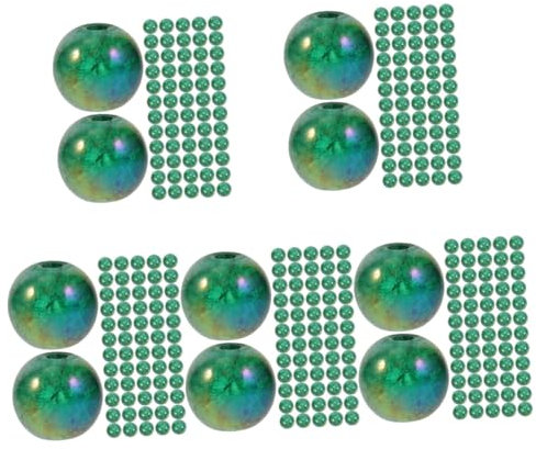 Alipis 5 Juegos Cuentas Pop Floreros Salpicar Tubos Decorativo para Decoración Hogar Home Decor Peceras Adornos De Piedras De Cristal Grava Artesanal De Bricolaje Vidrio Green 50 Uds * 5