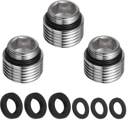 sourcing map 3 adattatori per rubinetto, da maschio 1,5 cm a maschio 2 cm, adattatore aeratore per rubinetto da cucina in acciaio inox per collegare tubo da giardino, filtro dell'acqua, deviatore