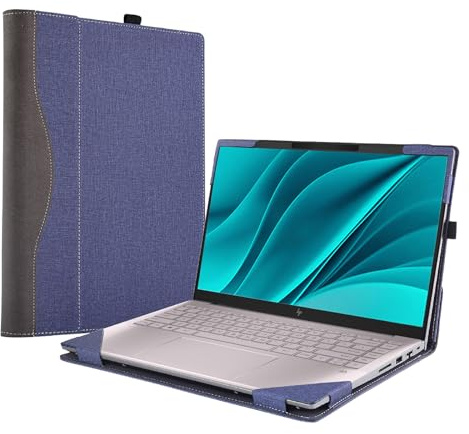 Protective Case Cover for 16 Hp Pavilion Book Pro 16-ab Pavilion Book Plus 16-ag 16-af [Not Other Laptop ] Detachable Notebook Sleeve Computer Bag PU Accessories with Heat Dissipation Hole (Blue)