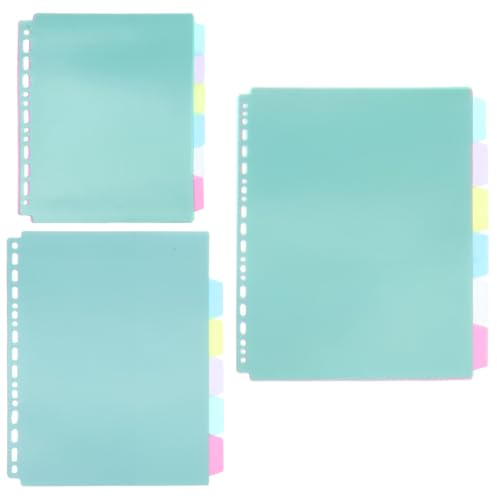 OSALADI Lot de 3 intercalaires polyvalents colorés avec onglets pour feuilles volantes, séparateurs de fichiers pratiques pour documents et planificateurs