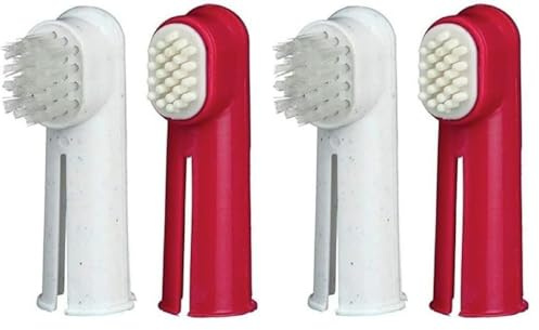 Trixie 2 Cepillos Dientes para Dedo, Masaje y Limpieza, Perro (Paquete de 2)