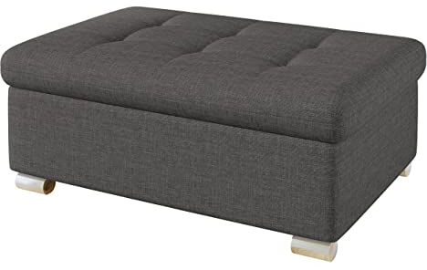 Mirjan24 Hocker Niko groß Sitzhocker Polsterhocker Sitzbank Fußbank Pouf Farbauswahl (Lux 06)