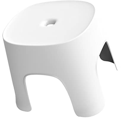 Levemolo Rutschfester Kunststoff Hocker Für Junge Mädchen Und Erwachsene Praktischer Wechselstool Für Badezimmer Und Küche Leicht Und Tragbar Weiß