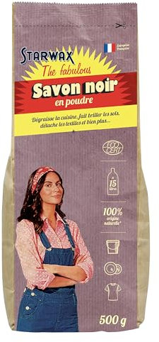 STARWAX THE FABULOUS - Schmierseife in Pulverform - Entfernt Fett in der Küche - Lässt Böden glänzen - Löst Flecken auf Textilien und vieles mehr - 100% natürlichen Ursprungs - 500 g - 500 g Produkt