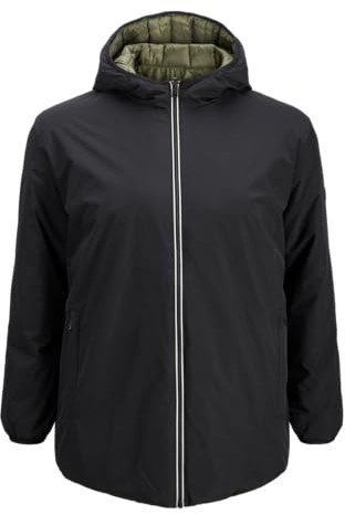JACK & JONES Jjebrook Chaqueta Reversible para Hombre Sn Pls, Black, 4X_L, Negro, 4X_l