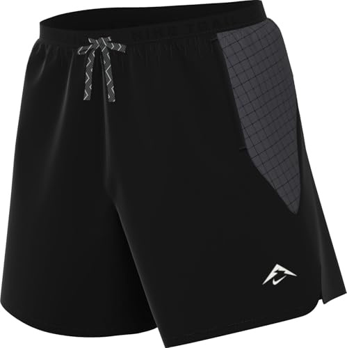 Pantalón Corto De Running Nike Trail Dri-Fit con Braguita Integrada para Hombre (Aprox. 15 Cm), Black/Anthracite/Anthracite/Summit White, HJ3574-010, S
