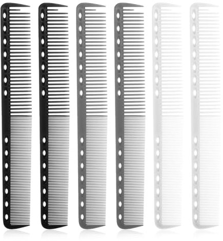 BOHUIZ 6 Stück Haarschneidekamm, 18 cm Friseur Kamm Styling Kamm Frauen Antistatisch Feinkamm Lockenkamm für Verschiedene Haartypen für Männer und Frauen (Farbe B)