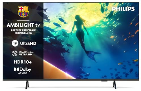 Philips Ambilight 65PUS8010 4K LED Smart TV - Display 65’’ con piattaforma Titan OS, Pixel Precise Ultra HD e Dolby Atmos Sound - Funziona con Alexa e Google Voice Assistant