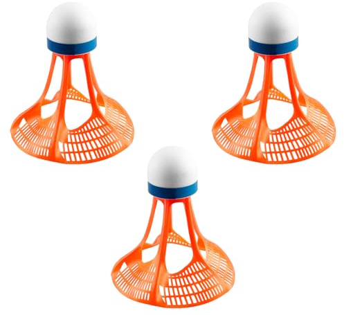 Tabanzhe Windproof Badminton-3PCS Outdoor Nylon Air Badminton Shuttlecocks Durable Shuttlecock for Skill Development Control Practice Training Garden Beaches Gymnasium