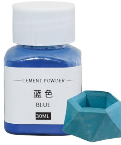 Concrete Dye - Iron Oxide Pigment Powder | Cement Dye for DIY, Plaster and Mortar | 30ml Black, Red, Blue, Green Powder Pigment for Concrete, Plaster and Handmade Flower Pots
