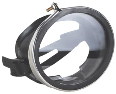 TOPBATHY Masque de Plongée Noir pour Adultes et Adolescents Verre Trempé Anti-buée, Cadre en Acier Inoxydable, Large Vue, Natation Plongée