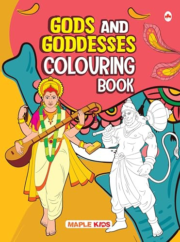 Colouring Book for Kids - Gods and Goddesses - Mythology - Gift to Children for Painting, Drawing and Colouring - 3 to 6 years old