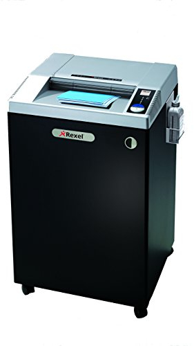Rexel RLWM26 Aktenvernichter 2103026EU (für Großbüros, Mikroschnitt, Breiter Einzug, Manueller Einzug, 175L Entnehmbarer Abfallbehälter, 25 Blatt Kapazität) schwarz/silber