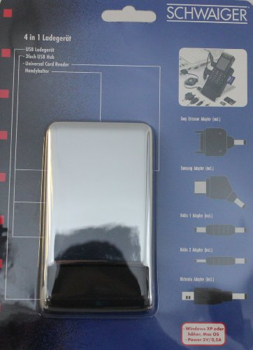 Schwaiger 4 In 1 Ladegeräte Usb ladegeräte Universal Card Reader