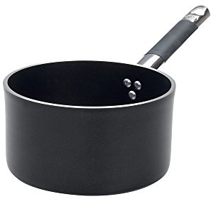 Pentole Agnelli Alblack hög stavkastrull av aluminium, tjocklek 5 mm, rostfritt stål, svart 3,3 l svart