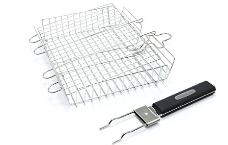 Broil King, 35x30x6,5cm. Multi-Grillkorb, Edelstahl, 5 x 5 x 5 cm, 65070