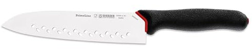 Giesser since 1776 - Made in Germany - Santoku, PrimeLine Asia, 19 cm, nero, lavabile in lavastoviglie, affilato coltello da cuoco giapponese antiscivolo, inossidabile