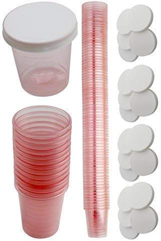 480 Bicchieri per Medicinali con 480 Coperchio Bicchiere da Shottino Bicchiere per Medicinali Bicchiere da Liquore Diversi Colori Medi-Inn - rosso