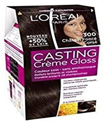 L'Oréal Paris Casting Crème Gloss Coloration Ton sur Ton pour Cheveux - Sans Ammoniaque - Châtain Foncé Corsé (300)