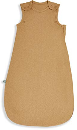 Little Green Sheep Baby Sleeping Bag - Luxury Organic Cotton Blend Sleeping Bags with Side Zip Fastening Poppers, Meets British Safety Standard, Honey, 1 Tog 0-6M