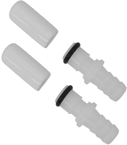 MHYYT Fit Sleep Number Air Chamber Caps & M236 Connectors (4-Piece Kit) - for Testing Leaks, Replacing Broken Fittings on King, Queen, FlexTop Mattress - Air Bed Repair Parts Replacement for M-236