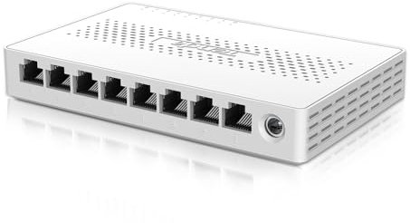 Tenda Switch Ethernet 2.5Gbps, 8 Ports Switch 2.5 Gigabit, Unmanaged, Compatible avec 100/1000/2500Mbps pour PC NAS, Plug-and-Play, sans Ventilateur (SE108)