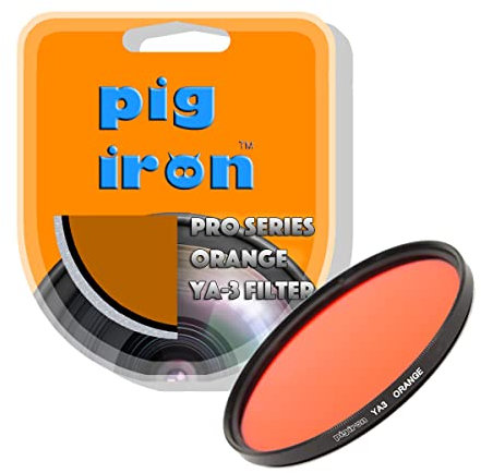 Pig Iron Filtre orange YA3 Pro Booster de contraste pour photographie en noir et blanc Filtre d'objectif d'appareil photo à effets spéciaux 52 mm