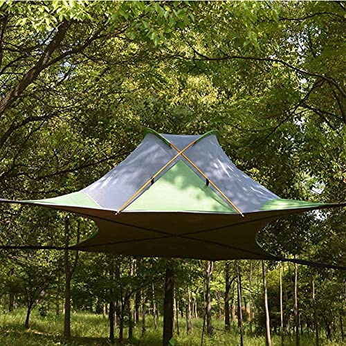 ZIRUIGONG Tenda Casa sull'Albero Sospesa Amaca da Campeggio per 2 Persone, con Garza e Copertura Antipioggia, Facile da Installare, può Sostenere Fino a 551 Libbre