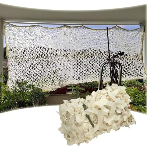 Camouflage Netting Beige,Shade Camouflage Net,2x2m 2x3m 2x4m 3x3m 3x5m 6x7m Camo Net,Outdoor Garden Patio Sun Shade,for Military Hunting Camping Decoration Fence,Beige-6x8m(19.7 * 26.2ft)