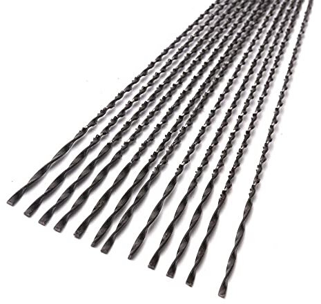 50 hojas de sierra de calar de 130 mm con dientes en espiral, hojas de sierra de calar de corte fino 2#/3#/7#/8# for corte de madera, Metal y plástico (Size : Diameter 1.1mm)