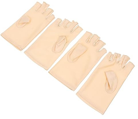 SOIMISS 4paare Halbfinger Fahrradhandschuhe Für Outdoor-aktivitäten Uv-Schutz Atmungsaktiv Und Elastisch Für Radfahren Fahren Angeln Und Sport Im Freien Hautfarbe