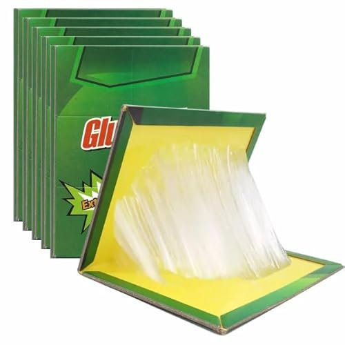 MUHAJ Sticky Traps 5 Packs - Large Extra Strong Sticky Trap - Sticky Pads Board Gule Pads for Indoor Outdoor, Home Kitchen, Garage, Garden, Commercial Spaces