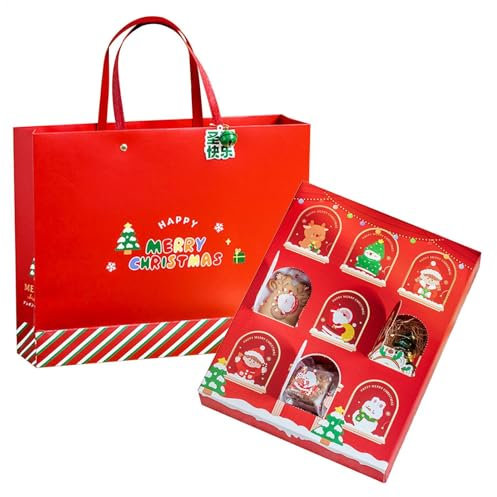 Calendario 'Avvento vuoto per conto alla rovescia, scatola per conto alla rovescia di 9 giorni, scatola regalo ricaricabile, scatola 'Avvento per di Natale, organizer per caramelle
