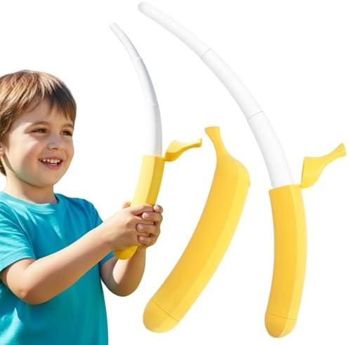 Espada de plátano Extensible Impresa en 3D, Juguete con Forma de plátano afrutado, Espada samurái Oculta para Fiesta en casa, Cosplay para niños (Estilo A)