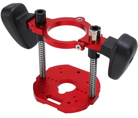 Bewinner Base de Elevación de Enrutador para Carpintería, Rango de Sujeción de 63,5-65 Mm, de Elevación de Mesa de Enrutador de Aleación de Aluminio de de 40 Mm con Asas