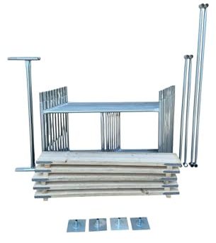 Toptower Classic Scaffolding Tower 5.5m (Working Height) 4' x 4' Base Size DIY Galvanised Scaffold Tower
