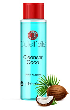 Cleaner para Gel 100ml Azul - Aroma Coco - Eliminar la capa pegajosa de geles UV/Esmaltes permanentes/Esmaltado Permanente/Cleanser para uñas de gel