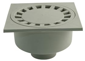 Marley Hausablauf DN110 Hofablauf 198x198mm bis 1,5 t Anschluß senkrecht + Geruchsverschluß