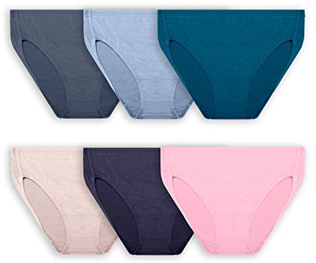 Fruit of the Loom Women's Plus Size Underwear Briefs, Designed to Fit Your Curves, Hi Cut-Micro Mesh-Colors May Vary, 9 (Pack of 6)