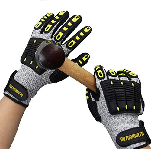 Gant protection anti-vibration Impact,Oil & Gas Gants de sécurité de protection contre les chocs anti-vibrations Gants de travail Gants de travail, gants mécaniques (M)