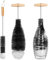 jiuzcare Flaschenbürste für SodaStream Glasflaschen Flaschenbürste Sodastream Premium Reinigungsbürste mit Baumwollkopf Flaschenreiniger für 0.6L, Babyflaschen, Trinkflaschen, Schwarz 2 Stück