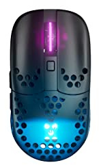 Xtrfy MZ1 Wireless, Souris Sans Fil de Gaming Ultra-Légère, Radio 2,4 GHz, Forme Exclusive pour une Visée Optimale, Rétro-Éclairage RGB, Rechargeable, Noir
