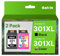 Salols 301 Ink Cartridges Combo Pack 301 XL Black and Colour Replacement for HP 301XL Ink Cartridges Multipack for HP Envy 5530 5532 4500 4502 DeskJet 2540 3050a 2542 1510 OfficeJet 2620 2622,2-Pack