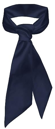 Remo Sartori - Cravatta Foulard in Seta Donna Bandeau Sciarpina per Collo, Borse e Polso (Blu)