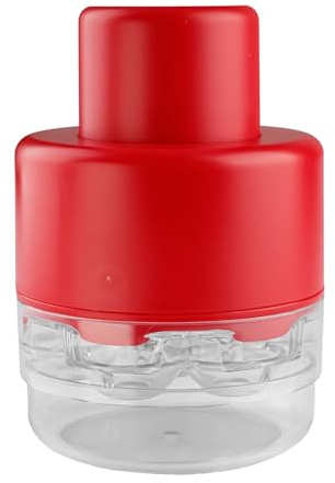 Lotsdonxia 7-Hole Cherry Pitter Tool - Multi-Fruit Stoner for Cherries/Olives/Grapes | Push-Type Corer with Juice Catcher and Dishwasher Safe (Red)