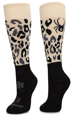 Spyder Women Womens Sweep Ski Socks, Animal Print, M