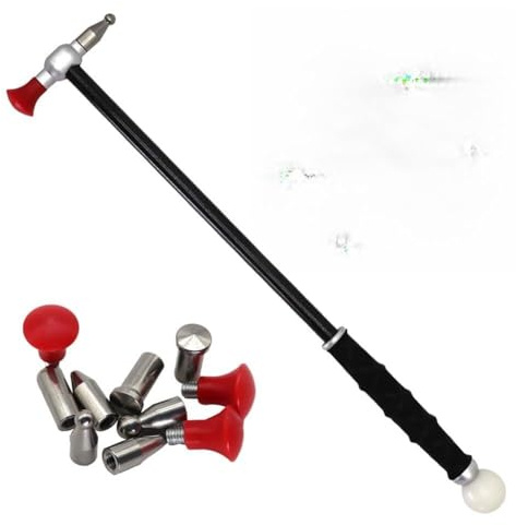SageFurned No Sheet Metal Vehicle Body Body Repair Car Dent Repair Hammer Carbon Fiber(Body Repair Knockout Hammer)