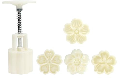 SUPVOX Kreative Mondkuchenform mit Blumenmuster Antihaftbeschichtet 50g Handpresse für Backwerkzeuge Geeignet für Mondkuchen und Desserts Backzubehör für Küche und Bäckerei