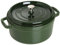STAUB Gusseisen Bräter/Cocotte, Rund 22 cm, 2,6 L, Aromaregen Funktion für optimale Befeuchtung, Für alle Herdarten inkl. Induktion & Backofen, Basilikum/Grün