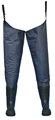Shakespeare Sigma Wader Cuissardes en Nylon Imperméable avec Bottes pour Homme et Femme. pour Pêcher du Bord et en RIVière, Pêche à la Mouche, Vert